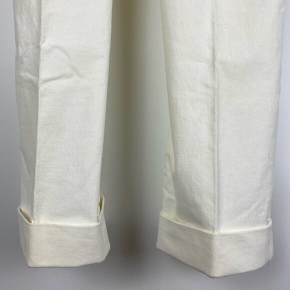 New With Tags J Crew City Fit Corduroy Trousers White Womens Size 4P - Picture 9 of 10